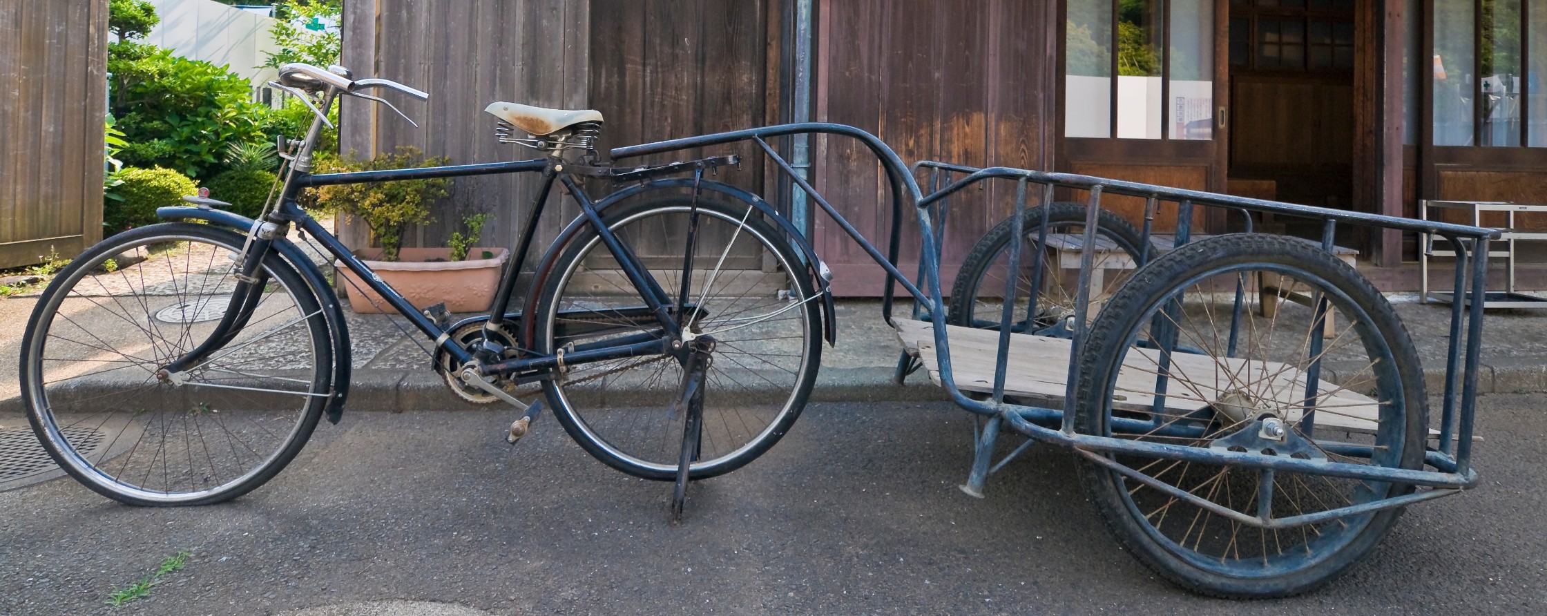 歴史のある自転車の様子